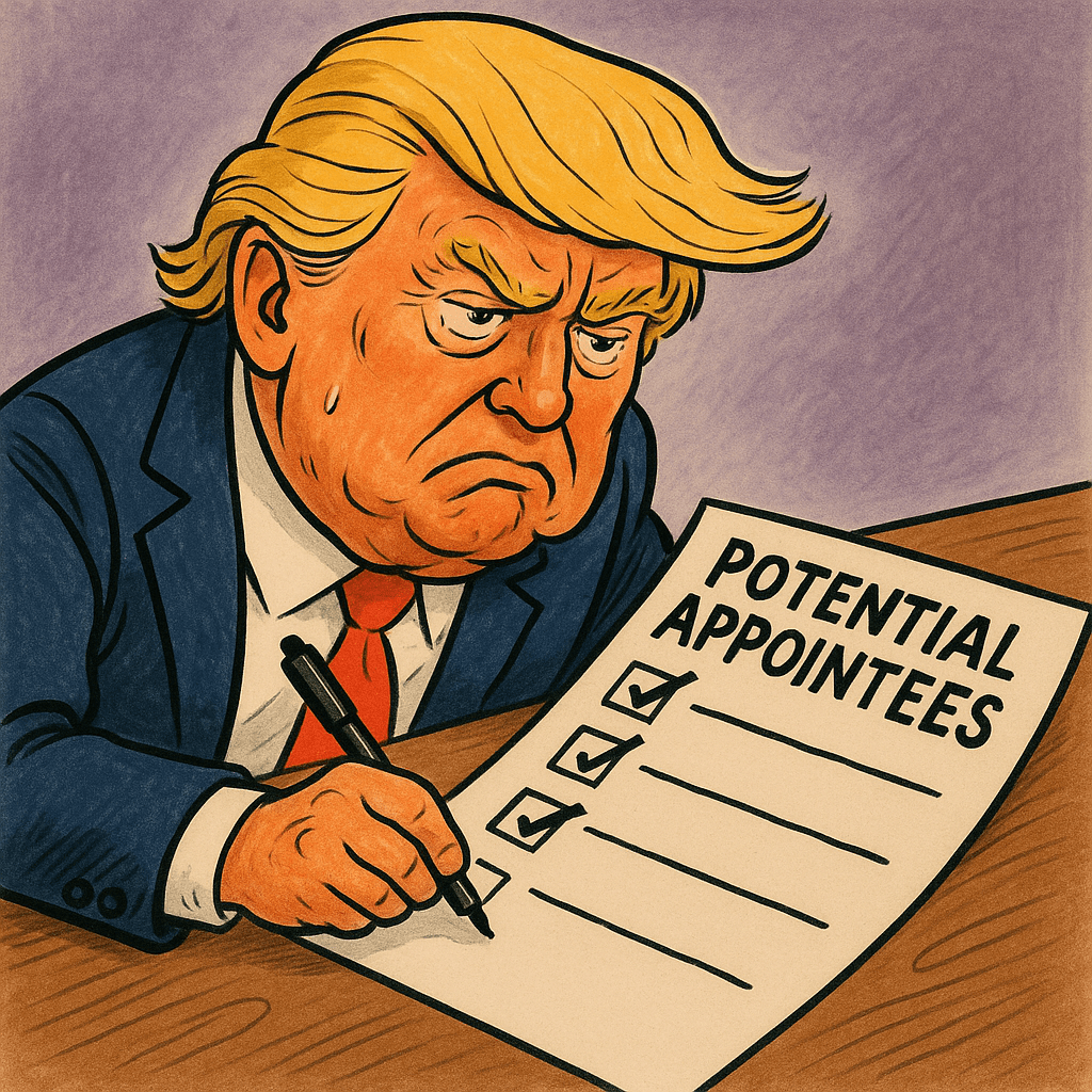 "When your list of loyal appointees is shorter than your attention span."