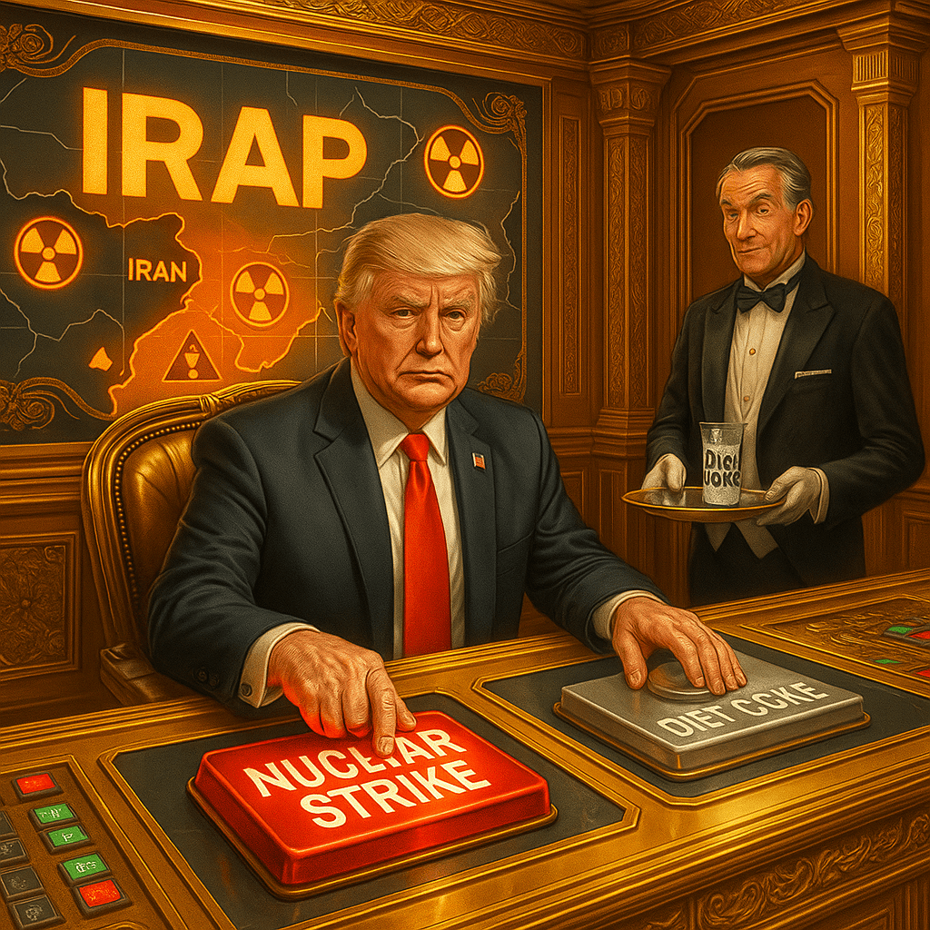 Me, in the big war room, ready to save the world AND stay hydrated. Pushed the most beautiful button. Might’ve launched a strike or just ordered a Coke. Either way—leadership!